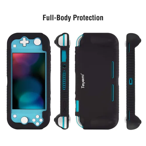 Vista 7 de Teyomi Protective Case Compatible with Nintendo Switch Lite, Silicone Protective Cover for Nintendo Switch Lite with Tempered Glass Screen