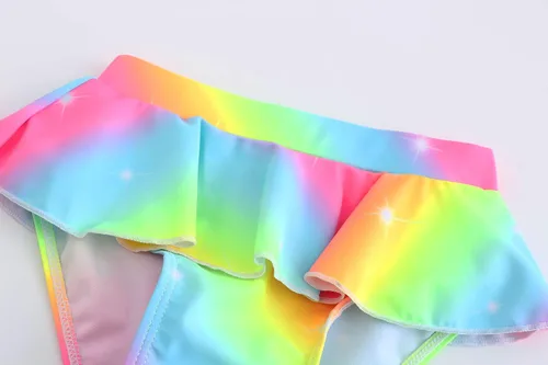 Vista 6 de RuuYiicoco Traje de baño tankini de dos piezas para niñas pequeñas