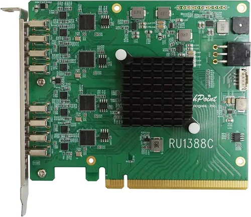 Vista 7 de HighPoint Tecnologías RocketU 1344D PCIe 3.0 x4 4X 10Gb/s Puerto USB 3.2 Controlador