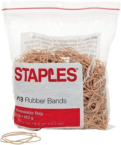 Vista 9 de Staples; Bandas de goma económicas, tamaño #16, 1 libra. 2 1/2 "x 1/16