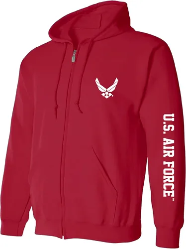Vista 5 de zerogravitee Sudadera con capucha y cremallera completa de la Fuerza Aérea de marino