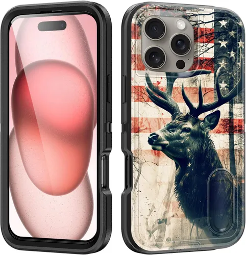 Vista 47 de Funda para iPhone Air con soporte integrado, a prueba de golpes, polvo y caídas, 3 capas, grado militar, funda protectora para iPhone Air de 6.5