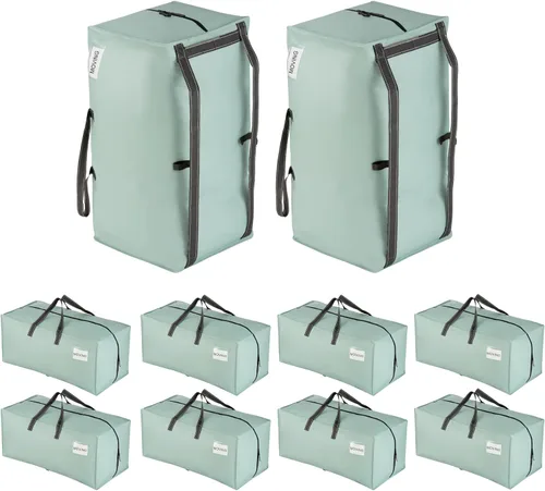 Vista 87 de VENO Paquete de 6 bolsas de mudanza resistentes con correas de mochila, cremalleras y asas, bolsas de embalaje extragrandes para artículos