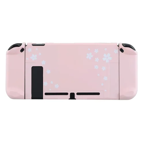 Vista 7 de eXtremeRate PlayVital Back Cover for Nintendo Switch Console, NS Joycon Controller Protector Hard Shell, Dockable Protective Case with Colorful ABXY