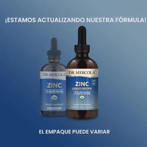 Vista 4 de Dr. Mercola Gotas líquidas de zinc – Apoya la salud inmunológica y de órganos – Gotas líquidas de zinc orgánico de 15 mg – USDA Orgánico