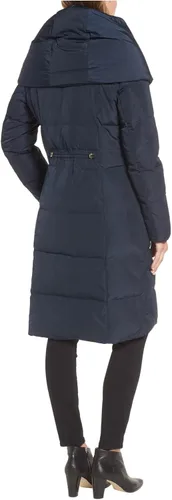 Vista 2 de Cole Haan Abrigo frontal de doble botonadura con cremallera de tafetán para mujer