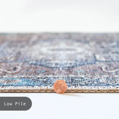 Vista 261 de GLN Rugs Traditional Collection - Alfombra de felpilla lavable a máquina, tradicional lavable, antideslizante, alfombra de felpilla de pelo corto