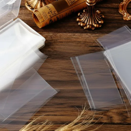 Vista 6 de Shappy 151 fundas transparentes para dinero con estuche de almacenamiento de plástico, soportes de dinero de papel, fundas para billetes de dólar