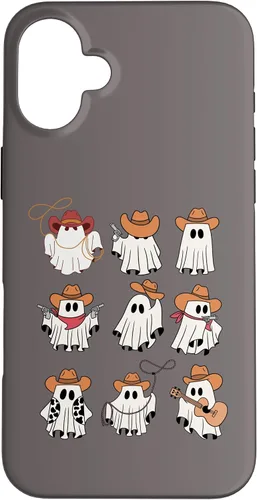 Vista 22 de Carcasa divertida para iPhone 13 Pro Max Boo Haw Western Cowboy Ghost Cowgirl
