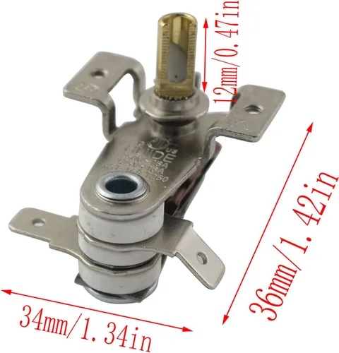 Vista 2 de LQ Industrial 1.417x1.339x1.339 in calentador eléctrico termostato controlador de temperatura de metal 16A/250VAC para hierros hornos freidoras