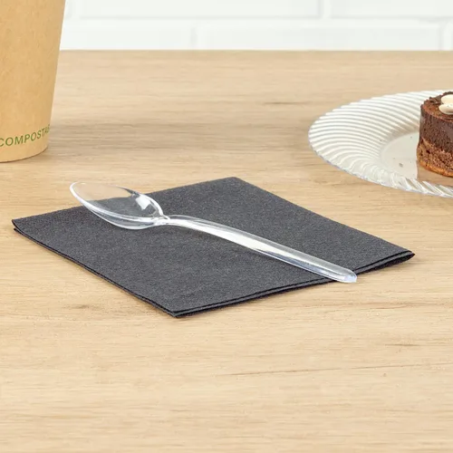 Vista 3 de Restaurantware Moderna - Cucharas desechables de 5.5 pulgadas, 250 cucharas de postre pequeñas reciclables, resistentes a las grietas para todo tipo