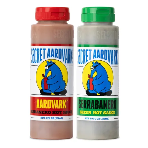Vista 9 de Secret Aardvark Salsa picante Habanero – Pimientos habaneros y tomates asados, salsa picante medianamente especiada, salsa barbacoa, sin OGM, baja
