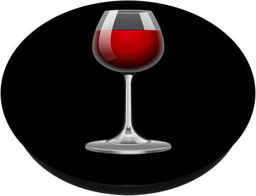 Vista 2 de Vino tinto mamá cumpleaños Navidad vacaciones negro PopSockets intercambiables PopGrip