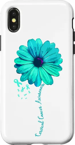 Vista 5 de Cervical Cancer Awareness Family Case Survivor Pretty Gift Case for iPhone 17