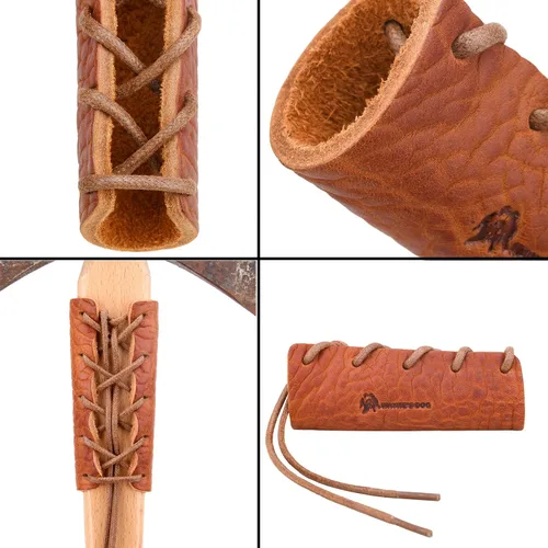 Vista 2 de Protector de cuello de hacha de cuero, cubiertas para mango de hacha para púas de jardinería o protector de hachas de campamento