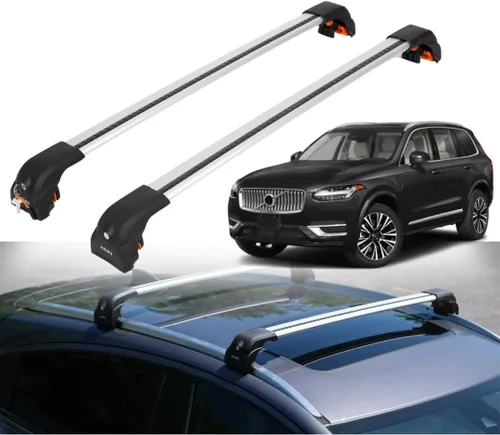 Vista 9 de ERKUL Barras transversales de techo resistentes de 220 libras para Volvo XC40 2019-2026 Soportes de metal sólido Barras transversales