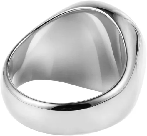 Vista 3 de HZMAN Anillo de exorcismo de San Benito para hombre acero inoxidable cruz católica romana protección de demonios anillo de cazador de fantasmas