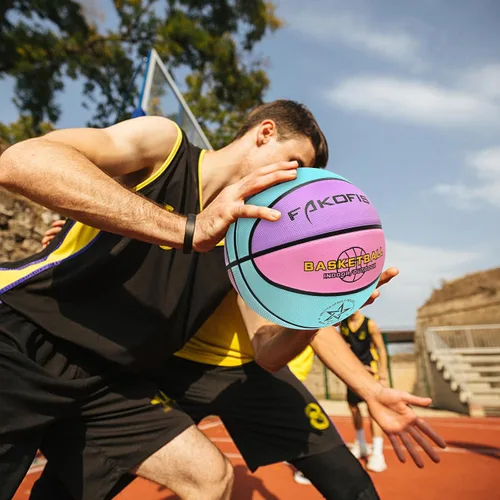 Vista 7 de Baloncesto para Niños y Jóvenes Tamaño 3/4/5 (22"/25.5"/27.5") Baloncesto de Goma Premium para Niños y Niñas de 3-14 Años Juego Interior y Exterior