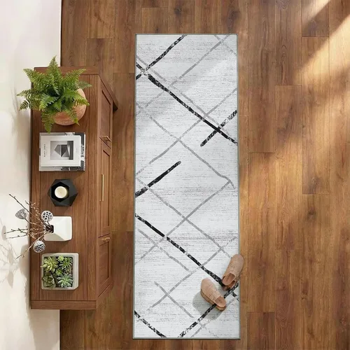 Vista 200 de jinchan Alfombra marroquí de pasillo 2x6 - Alfombra de pasillo lavable a máquina para cocina, alfombra moderna geométrica suave de pelo bajo