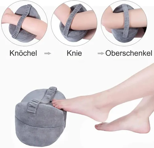 Vista 6 de Almohada ortopédica de rodilla para alivio de la ciática, dolor de piernas, embarazo, almohada de espuma viscoelástica para piernas para dormir