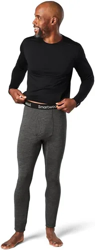 Vista 6 de SmartWool - Pantalones de capa base de lana merino para hombre, para todas las estaciones Negro