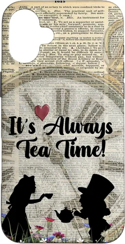 Vista 23 de iPhone 16 It's Always Tea Time! Funda Alicia y el Sombrerero Loco
