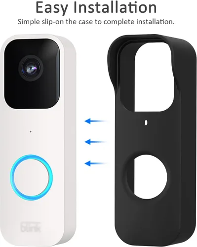 Vista 4 de LEFXMOPHY Fundas para cámara compatibles con Blink Video Doorbell, silicona negra, impermeable, piel protetiva