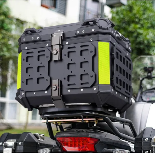 Vista 9 de Caja Superior de Motocicleta de 55L con Panel Molle Caja Superior Universal para Motocicletas Adecuada para Guardar Cascos y Equipaje
