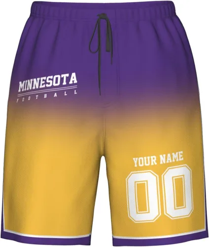 Vista 29 de Pantalones cortos de playa personalizados de fútbol para hombre, de secado rápido, personalizados con cualquier nombre y número, regalos