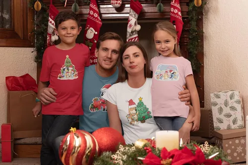 Vista 3 de Personalized Christmas Family Shirt, Christmas Sweatshirts, Matching Cartoon Shirt for Kids Toddler and Adult, Christmas Costume for All Family