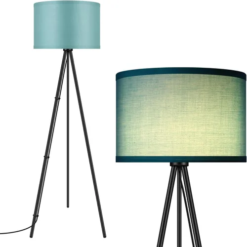 Vista 9 de Lámpara de pie, lámpara de pie con trípode, bombilla LED de 8W, pantalla decorativa, lámpara de pie estilo de mediados de siglo para sala de estar