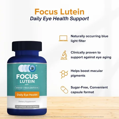 Vista 4 de Focus Luteína Vitamina ocular con meso-zeaxantina para apoyo de la visión
