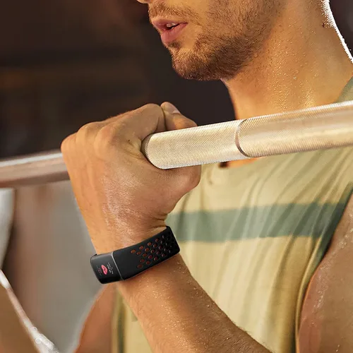 Vista 5 de Getino Bandas compatibles con Fitbit Charge, correas deportivas de repuesto ajustables transpirables suaves para Fitbit Charge 5/6, Negro