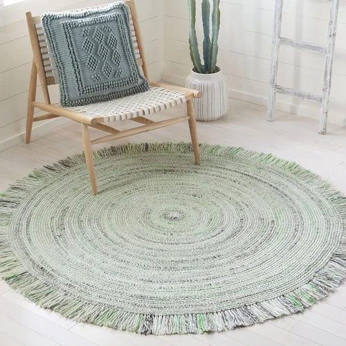 Vista 9 de SAFAVIEH Colección trenzada BRD275Z - Alfombra redonda de 4 pies, color negro/marfil, hecha a mano para entrada, vestíbulo, sala de estar