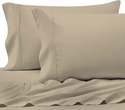Vista 109 de Juego de 2 fundas de almohada de 100 % algodón puro, tamaño King, color plateado, lujosas fundas de almohada de algodón de fibra larga de 400 hilos