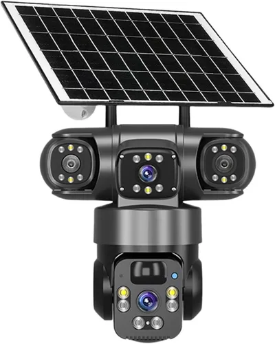 Vista 7 de Cámara IP de seguridad al aire libre solar WiFi de 15MP 8K Enchufe de EE. UU.