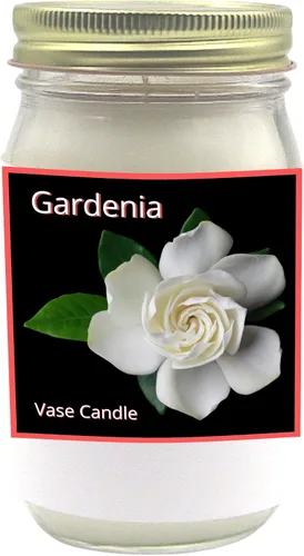Vista 8 de Gardenia - Vela en jarrón con diseño de flores Gardenia, juego transparente