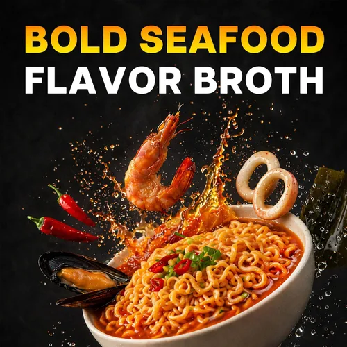 Vista 2 de Nongshim Neoguri - Mariscos picantes con fideos estilo Udon, 4.2 onzas (paquete de 10)
