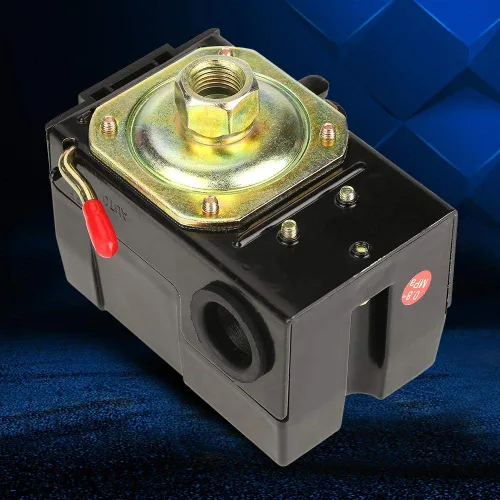 Vista 5 de Control del interruptor de presión del compresor de aire 95-125 PSI 20A 220V, válvula de interruptor de control de presión de aire de servicio
