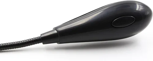 Vista 4 de HANERDUN - Lámpara LED brillante USB para portátil, color negro Lámpara de lectura, cuello flexible
