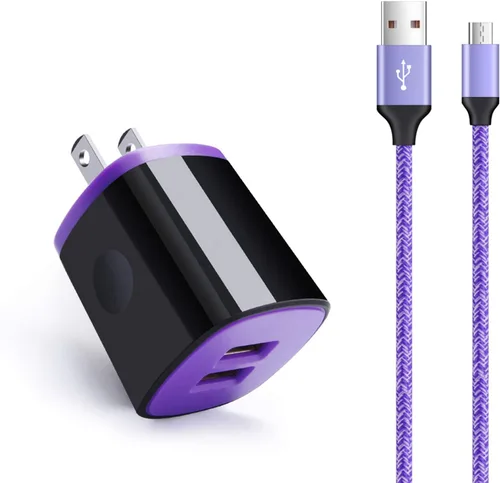 Vista 8 de Cubo de carga con cable micro USB, cable de carga rápida compatible con Samsung Galaxy S7/S6/Edge/Active S5 S4 Note 5/4, J7 J3 J2 A7 A10S A10 A6