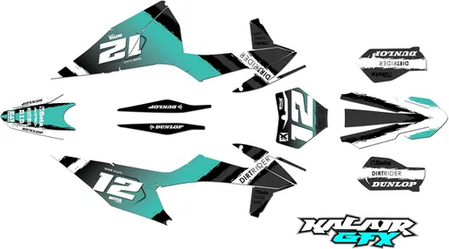 Vista 7 de Kit de gráficos para KTM Motocross 4-Stroke 250 SX-F, 350 SX-F y 450 SX-F años 2019, 2020, 2021 y 2022 Shear Series Magenta 16 Mil – Adhesivos