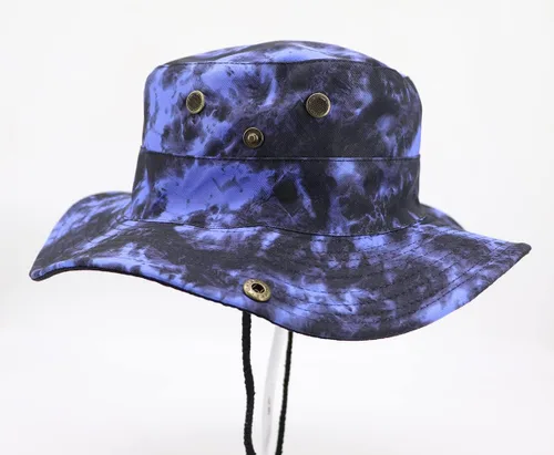 Vista 6 de Sombrero de pescador para hombre y mujer, de ala ancha, sombrero de safari, plegable, protección UV, playa, viajes, pesca, senderismo, sombrero