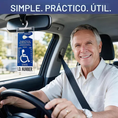 Vista 8 de LotFancy Soporte para Placa de Discapacitado para Auto, Paquete de 3, Soporte para Letrero de Permiso de Estacionamiento para Discapacitados