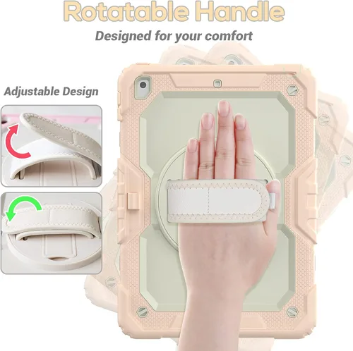 Vista 3 de BLOSOMEET Bonita funda para iPad de 9ª generación 2021 de 10.2 pulgadas con protector de pantalla de vidrio templado y soporte para bolígrafo, funda