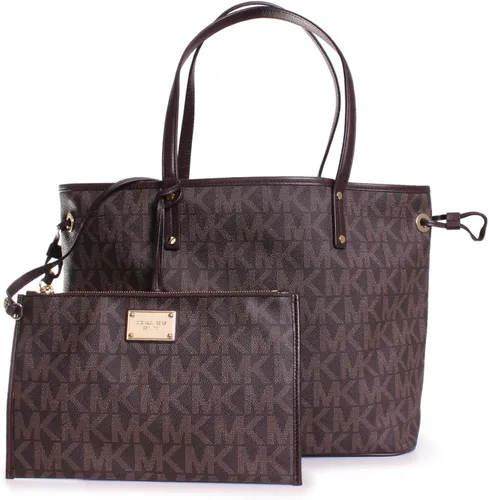 Vista 2 de Michael Michael Kors Jet Set Reversible Logo bolsa (MarrónArena), Marrón, talla única