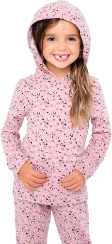 Vista 3 de BTween Paquete de 4 ropa deportiva y de descanso para niñas, sudaderas con capucha y pantalones deportivos, pantalones deportivos para niños