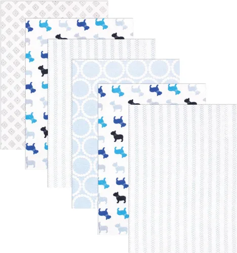 Vista 4 de Luvable Friends Mantas unisex de franela de algodón para bebé, paquete de 84 ABC, talla única
