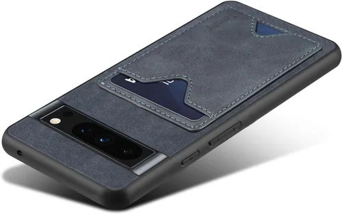 Vista 2 de Funda diseñada para Google Pixel 8 Pro, funda delgada de piel sintética con soporte para ranura para tarjetas, función atril, a prueba de golpes