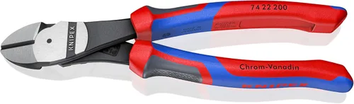 Vista 2 de KNIPEX 74 22 200 Comfort Grip - Alicate de corte diagonal angular de alto apalancamiento, 8 pulgadas, ángulo, agarre cómodo